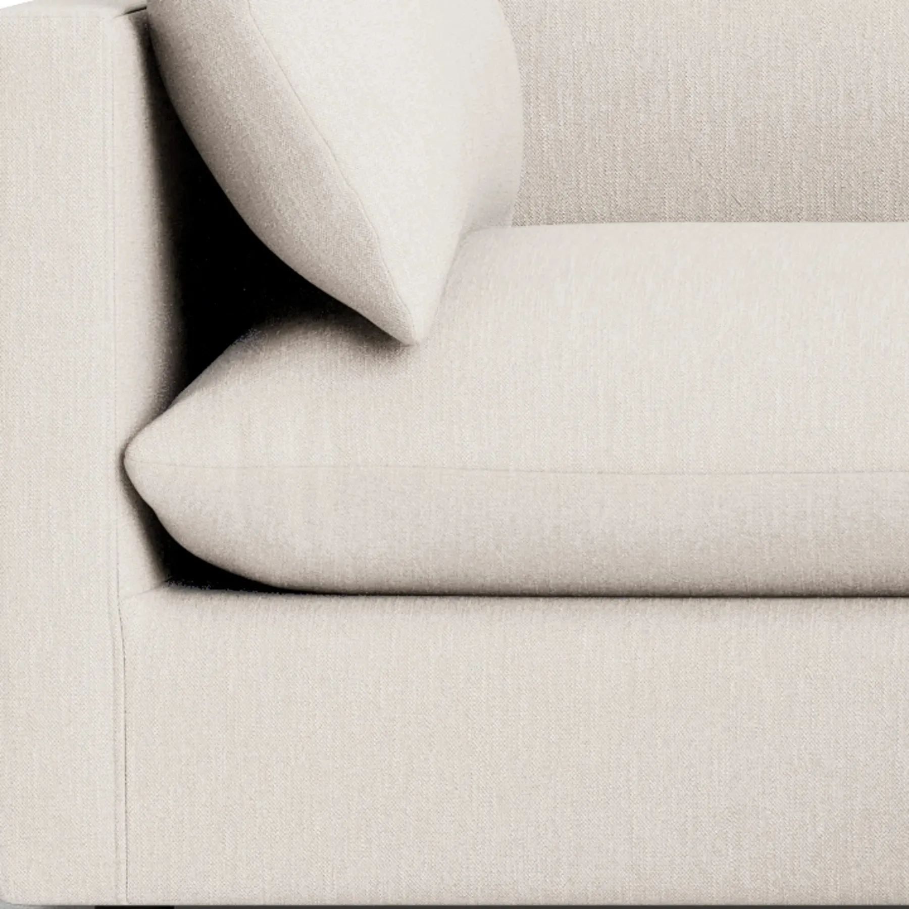 Sidney Slipcover 3 Seater Chaise Sofa - Silex Off White