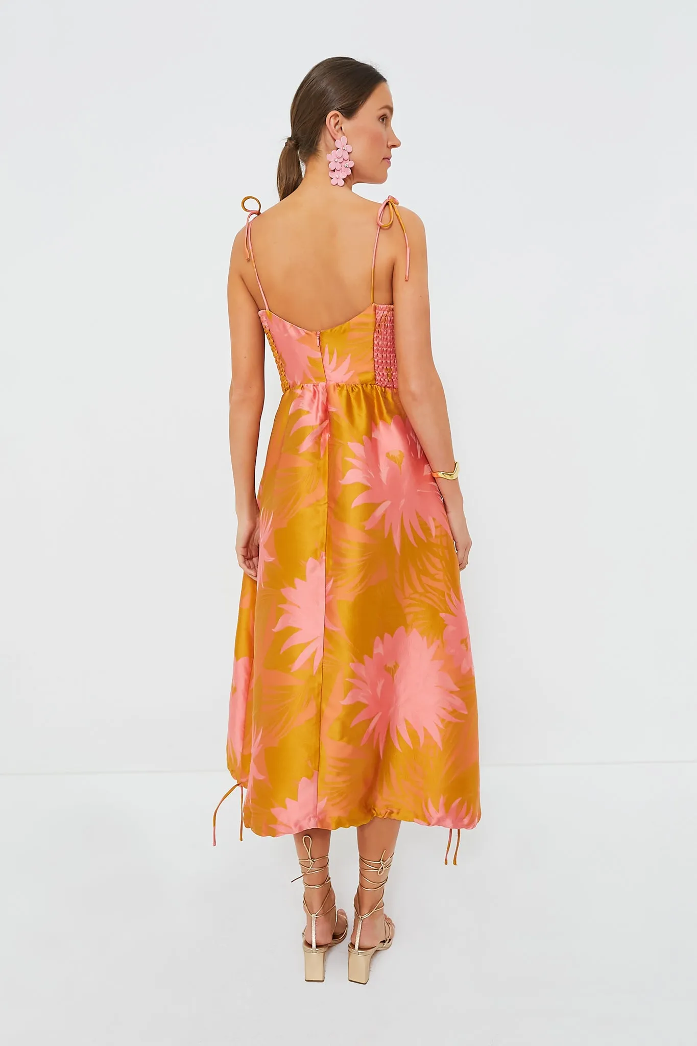 Sorbet Jacquard Strapless Dress