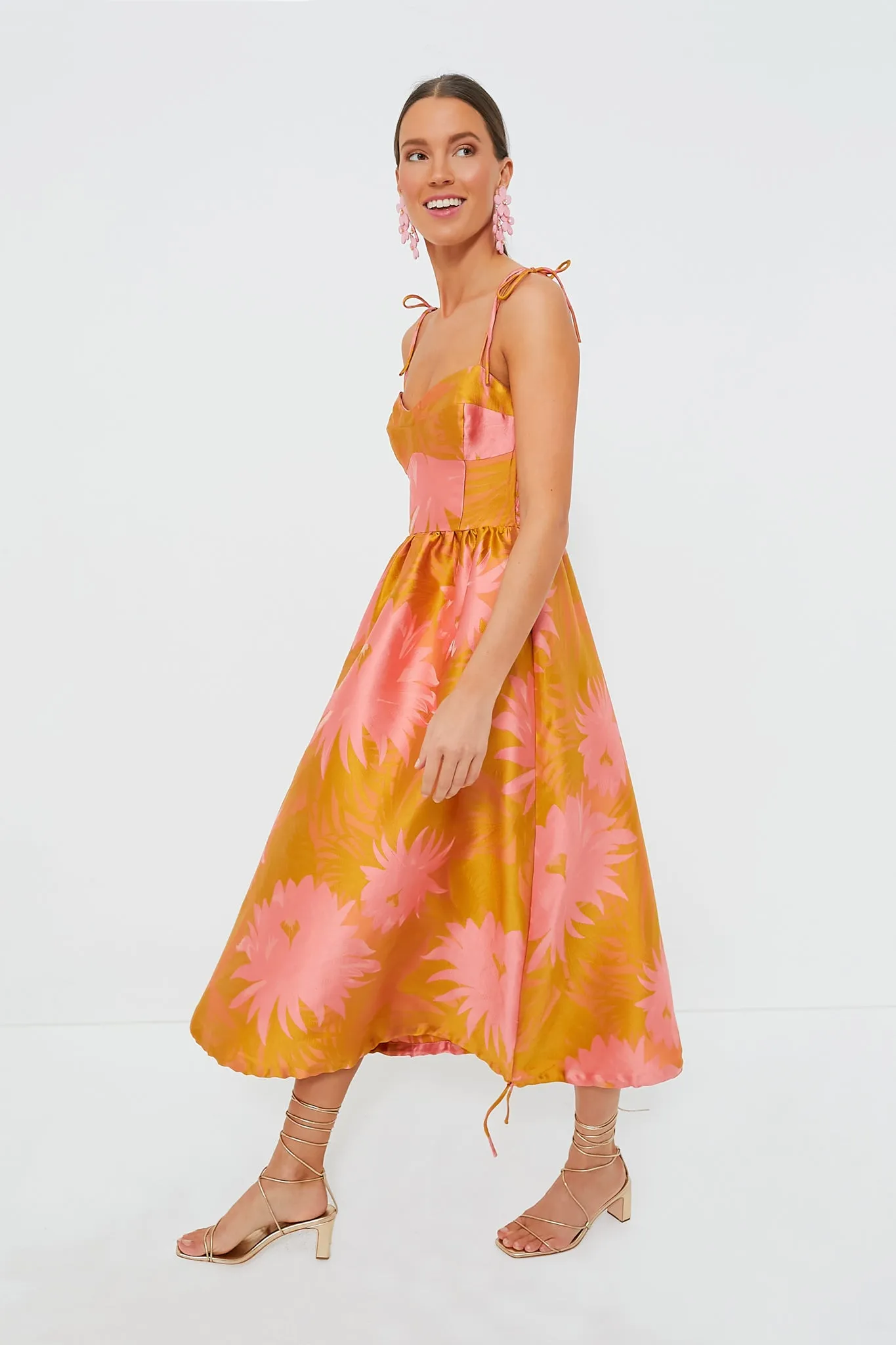 Sorbet Jacquard Strapless Dress