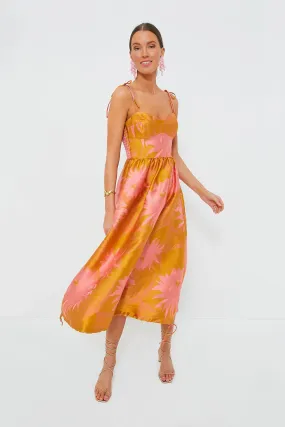 Sorbet Jacquard Strapless Dress