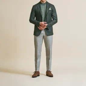 Sport Coat - Evergreen Wool-Silk Basketweave 9072