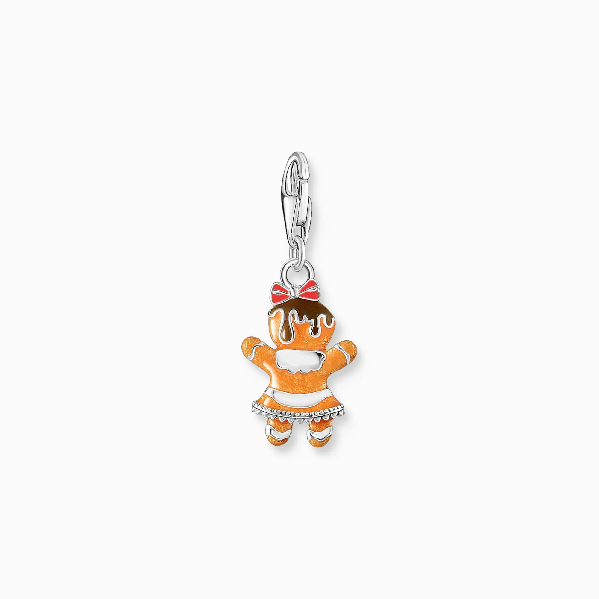 Sterling Silver Enamel Gingerbread Girl Charm 2200-691-7
