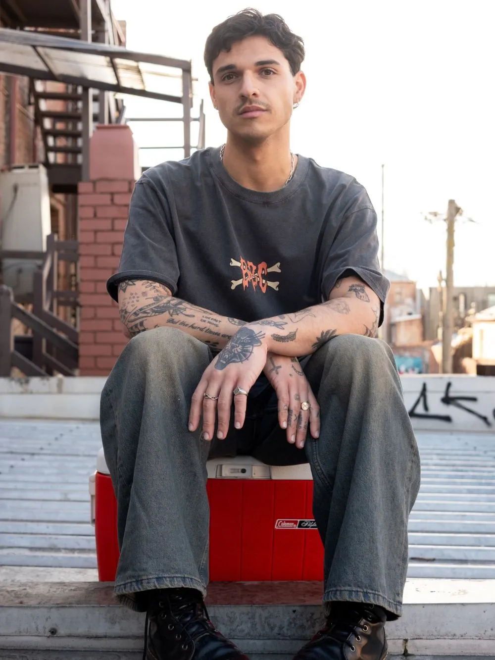 The Bad Idea Tee - Washed Black