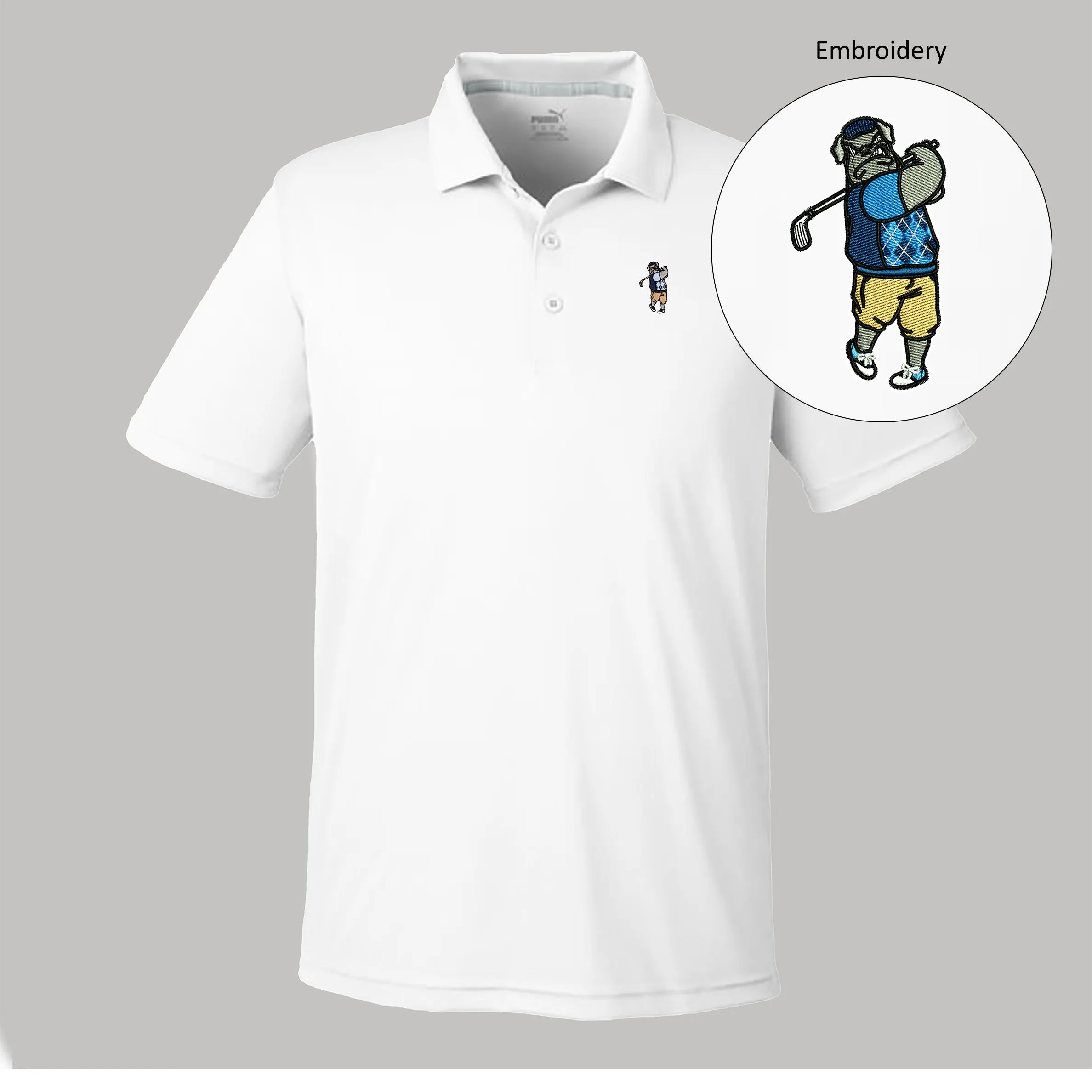 The Citadel, Spike, Golf, Puma Golf Gamer Golf Polo