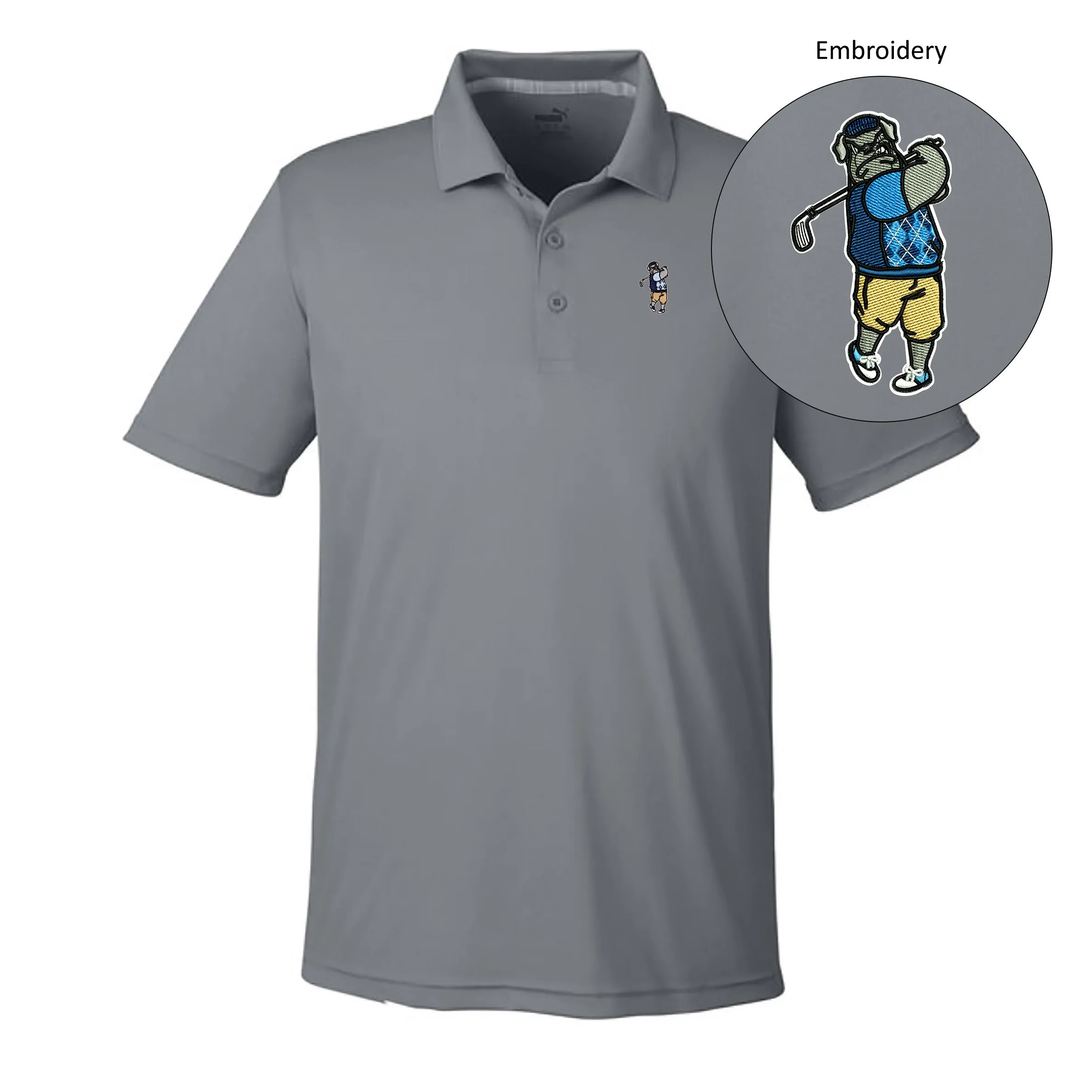 The Citadel, Spike, Golf, Puma Golf Gamer Golf Polo