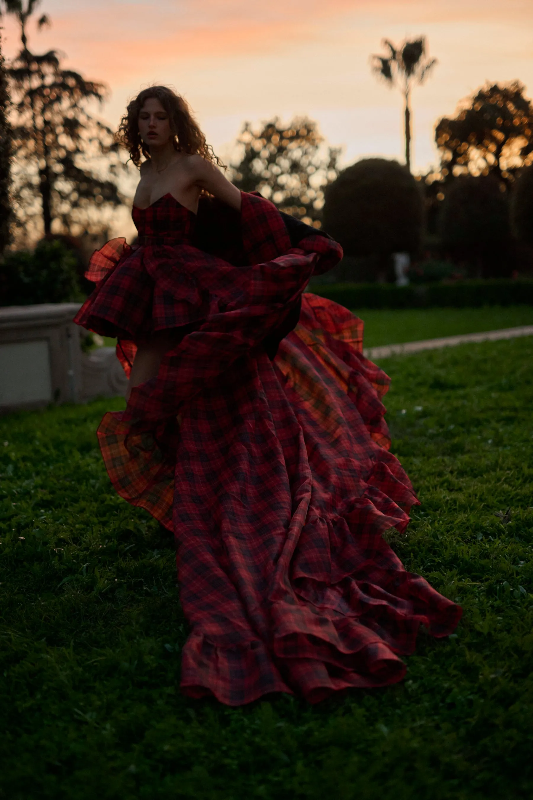 The Royal Tartan Veuve Dress & Tournure Set