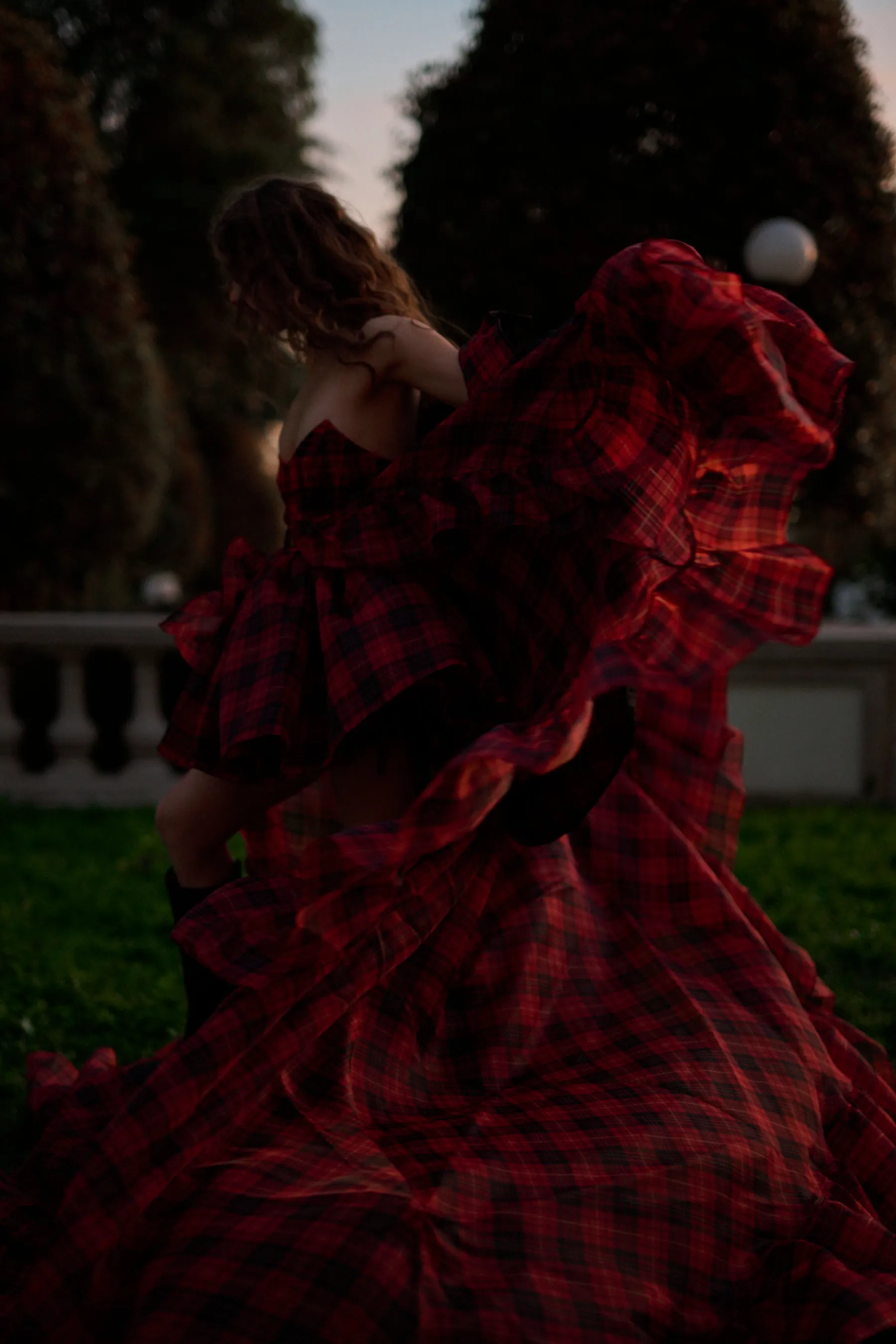 The Royal Tartan Veuve Dress & Tournure Set