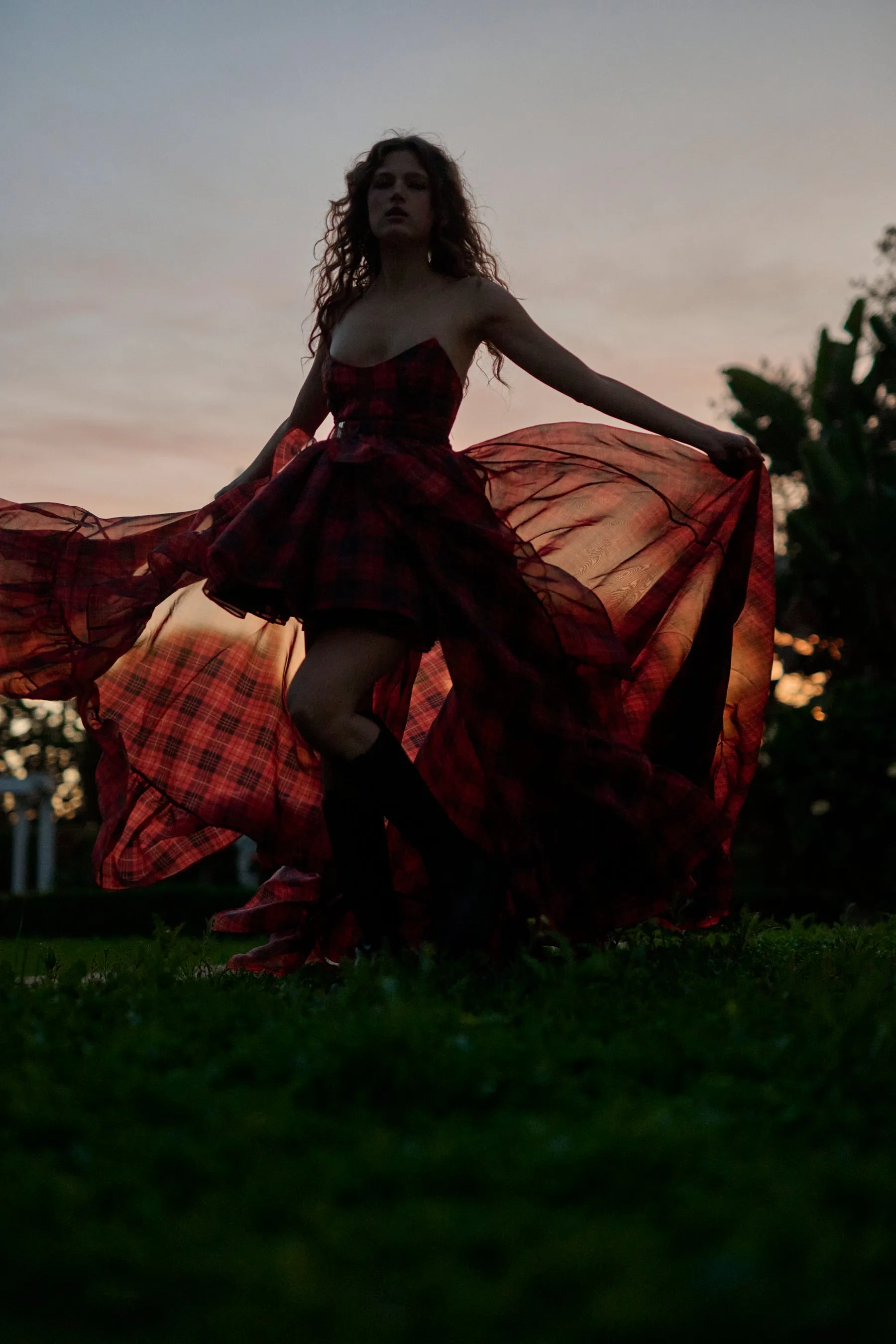 The Royal Tartan Veuve Dress & Tournure Set