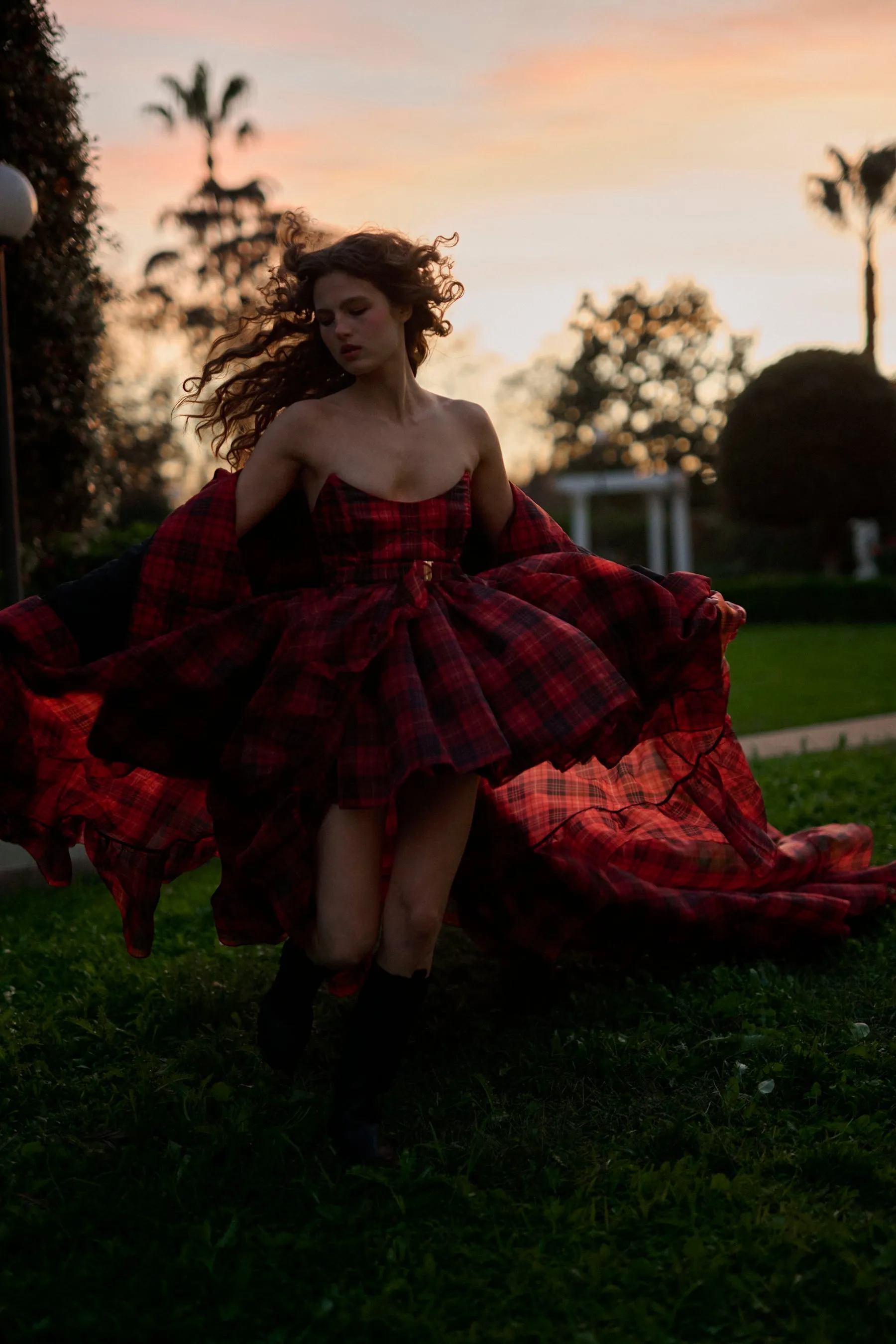 The Royal Tartan Veuve Dress & Tournure Set