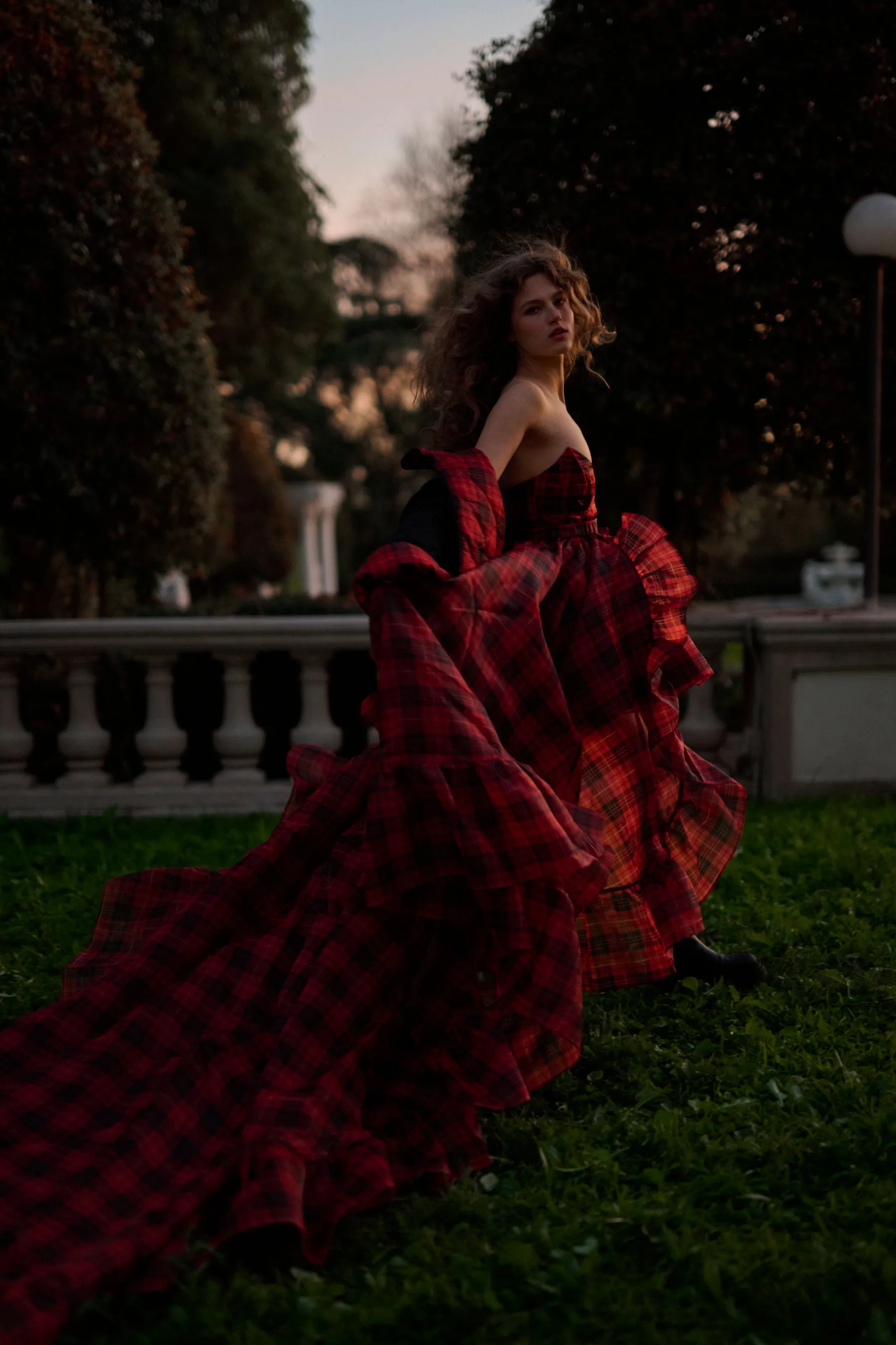 The Royal Tartan Veuve Dress & Tournure Set