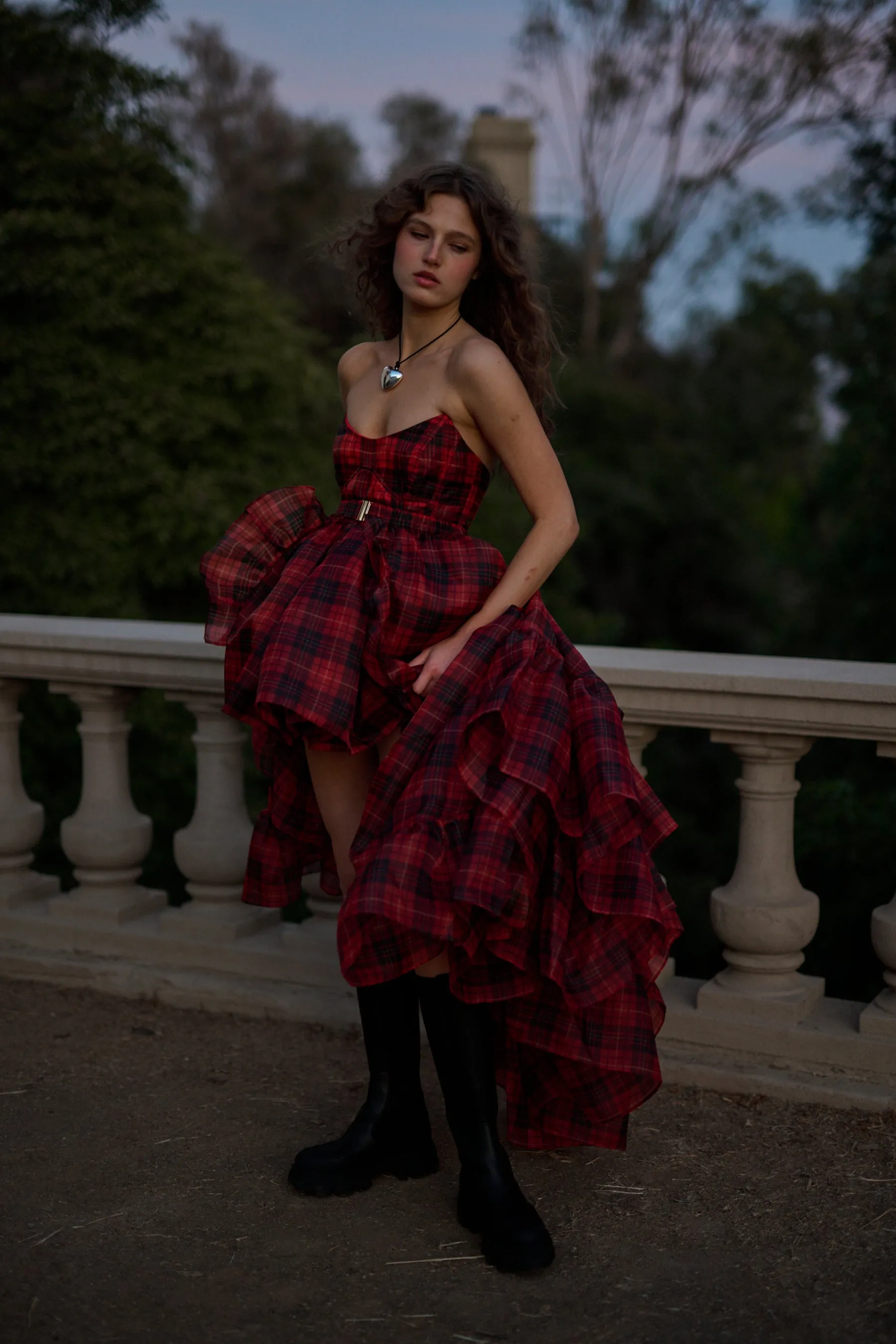 The Royal Tartan Veuve Dress & Tournure Set