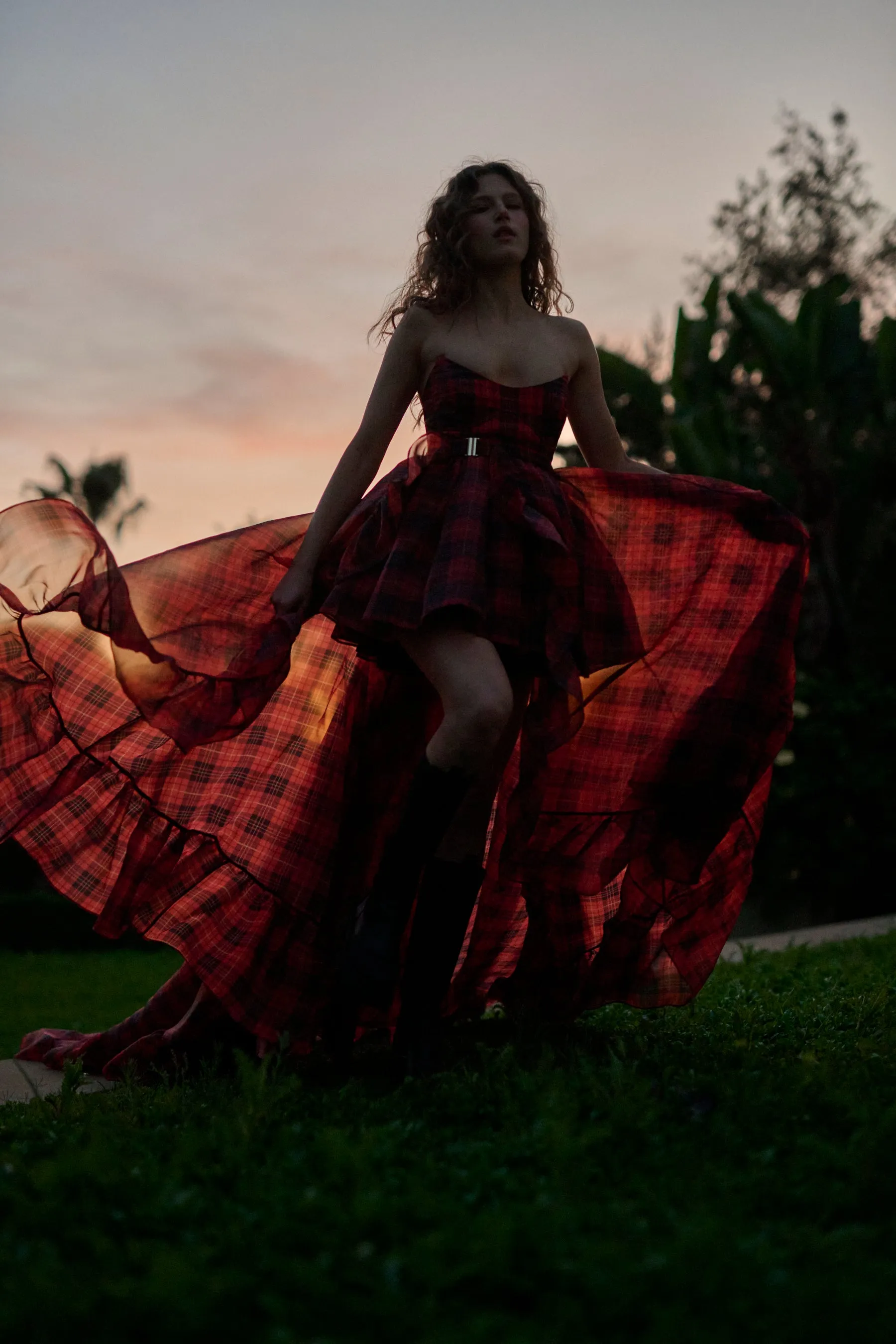 The Royal Tartan Veuve Dress & Tournure Set