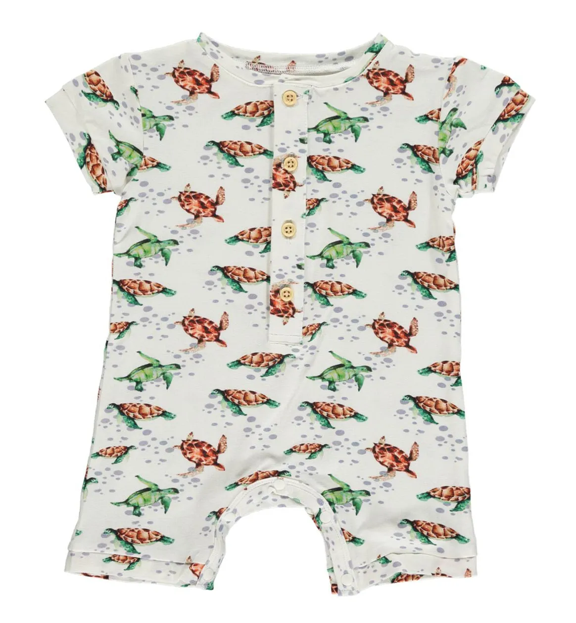 Tickety-Boo Short Romper - Nautical Sea Turtles