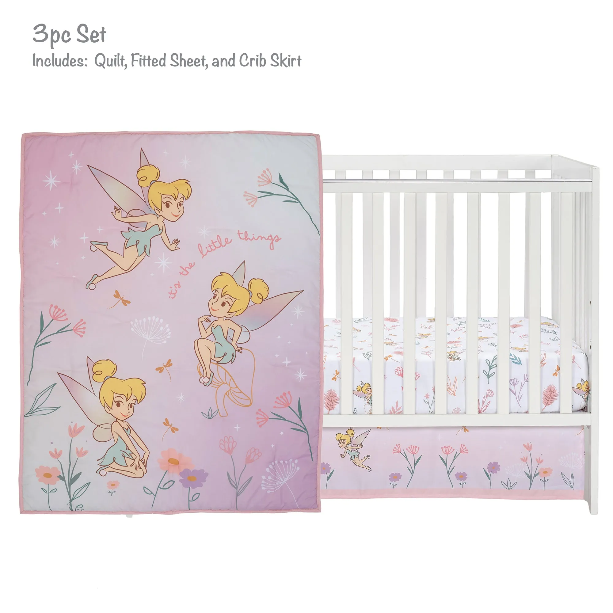 Tinker Bell 3-Piece Crib Bedding Set