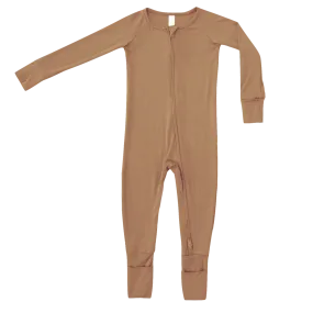 Toddler Organic Bamboo 2-Way Zipper Romper - Clay Brown (2/3T)