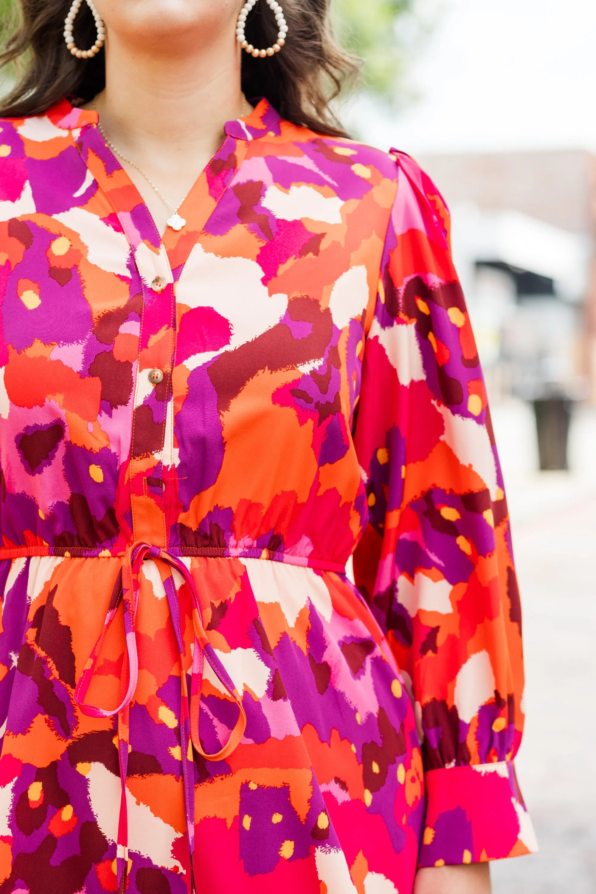 Touch Of Autumn Dress, Pink