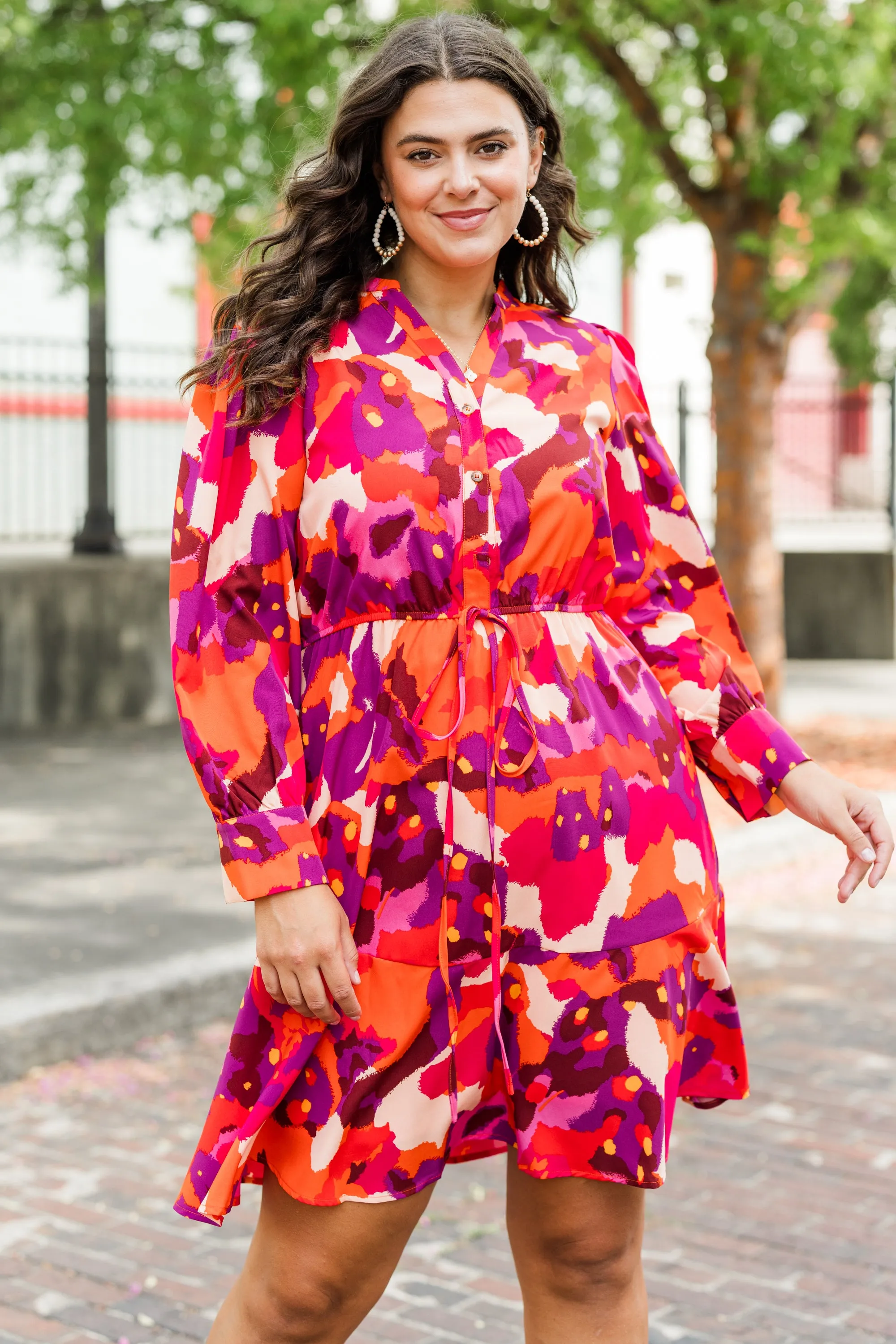 Touch Of Autumn Dress, Pink
