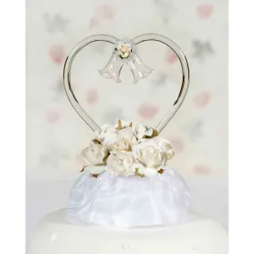 Vintage Paper Rose Wedding Cake Topper