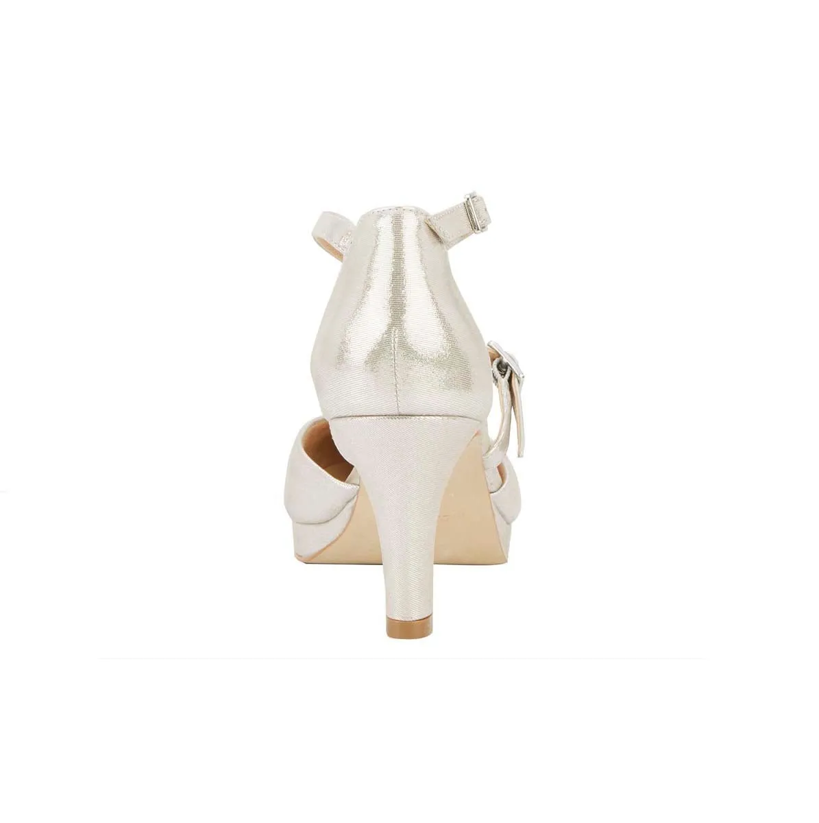 Walking Cradles Wc Pammy Women Platform Heel In Silver Glitter Leather