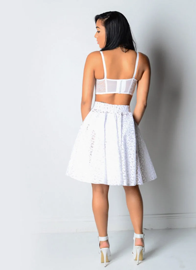 White Lace Skirt
