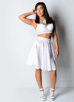 White Lace Skirt