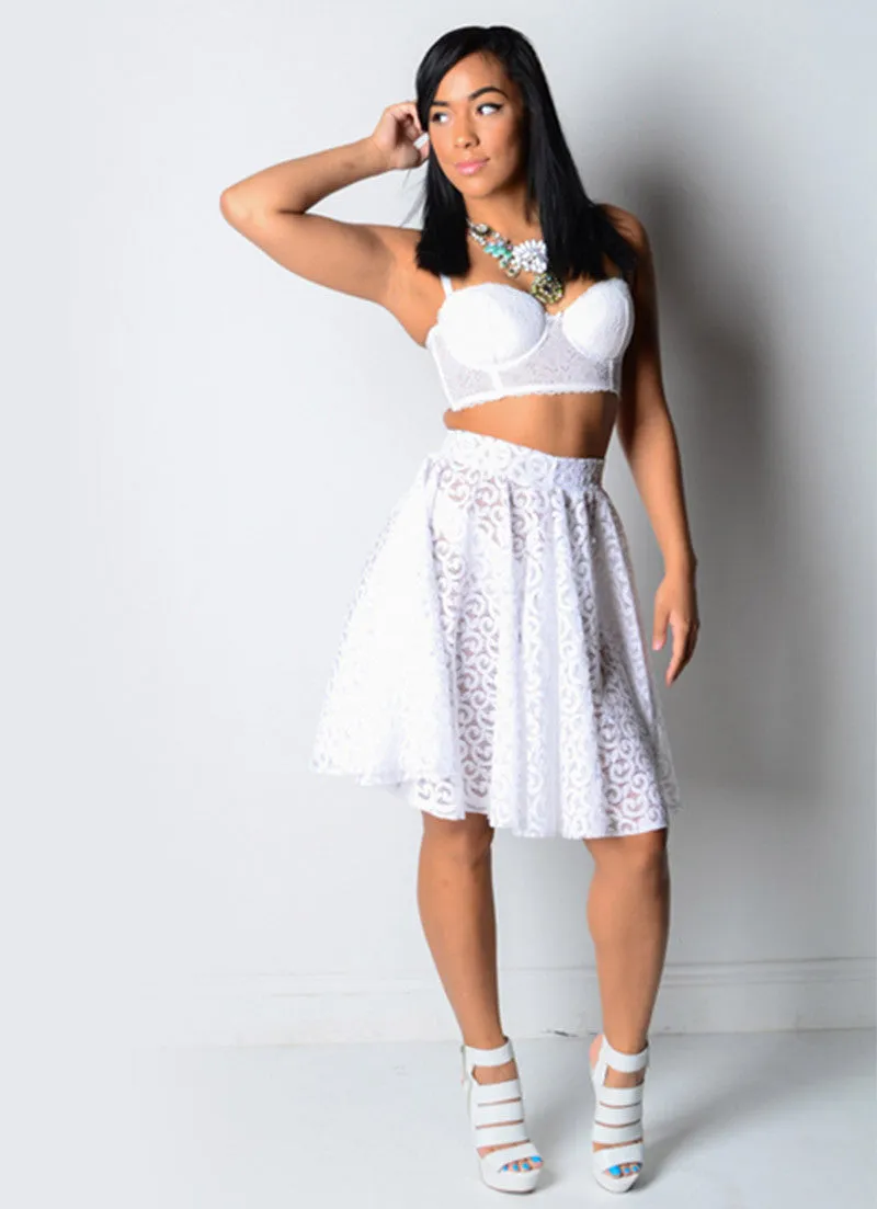 White Lace Skirt