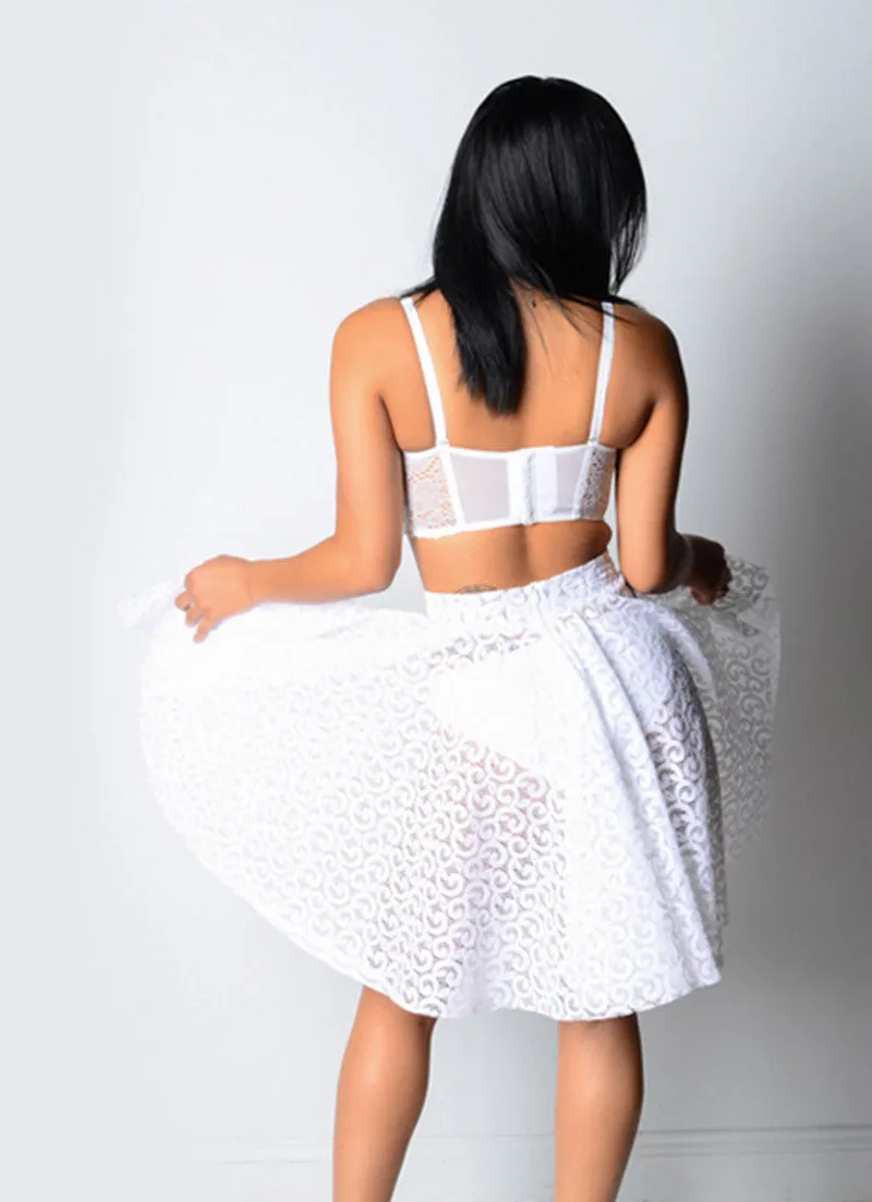 White Lace Skirt