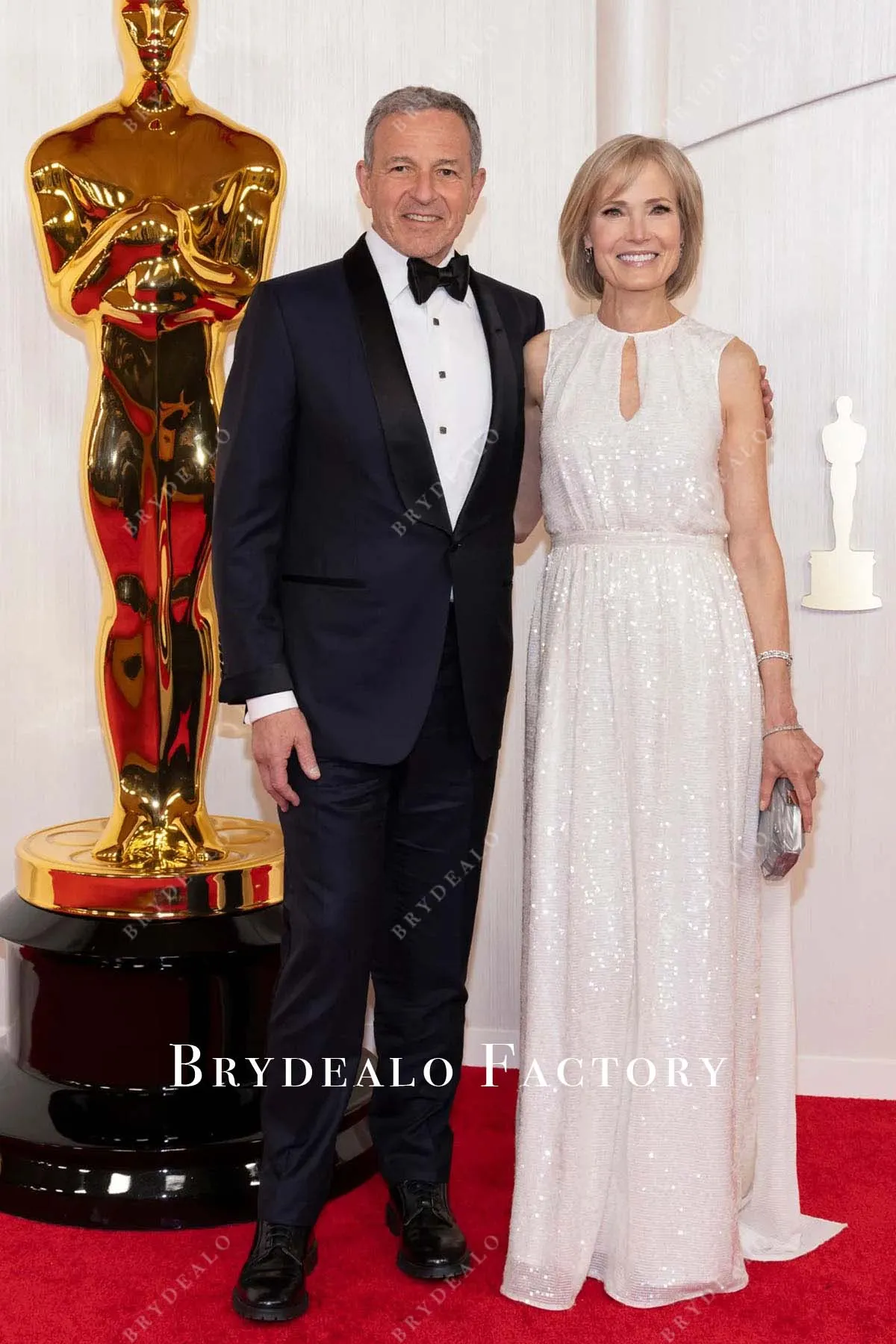 Willow Bay 2024 Oscars Red Carpet Shimmery Dress