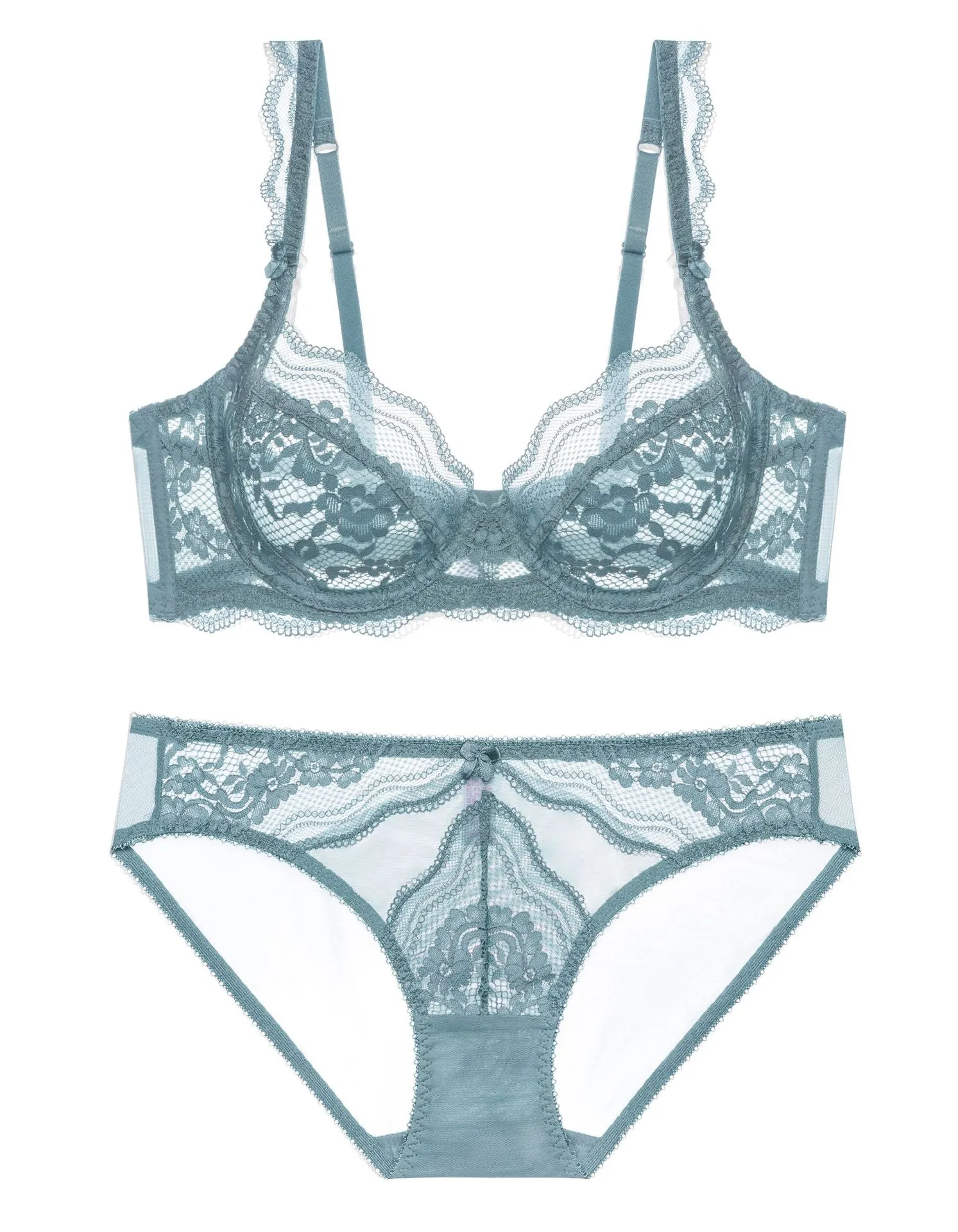 Women Red Bra Lace Underwear Set High-end Seamless Pure Desire Small Breast Push-up Thin Section Bra