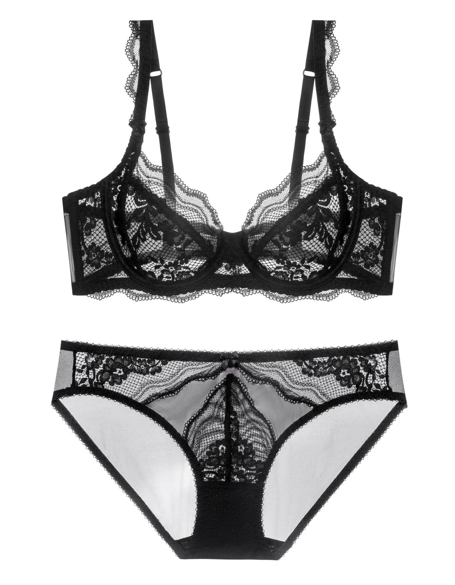 Women Red Bra Lace Underwear Set High-end Seamless Pure Desire Small Breast Push-up Thin Section Bra