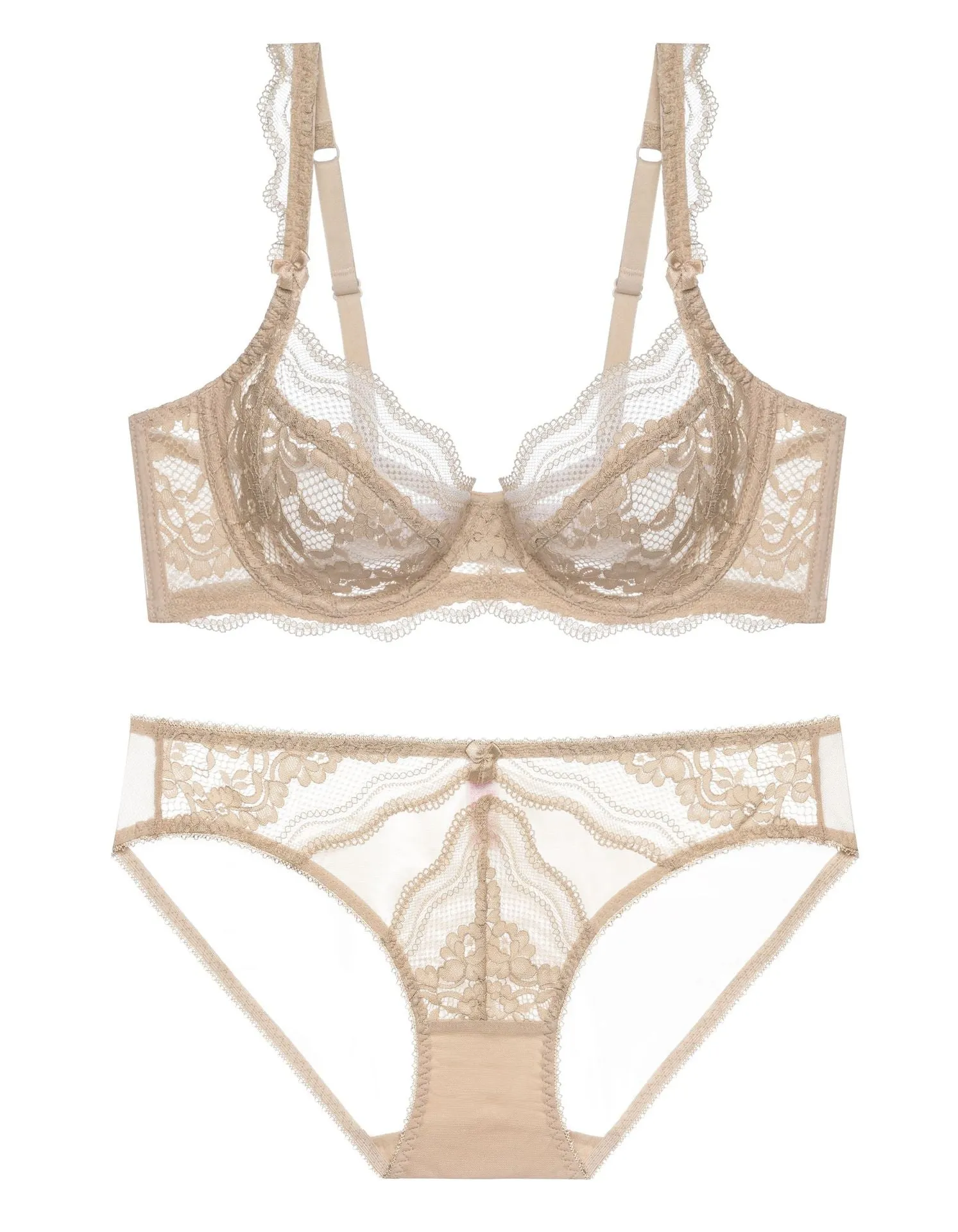 Women Red Bra Lace Underwear Set High-end Seamless Pure Desire Small Breast Push-up Thin Section Bra