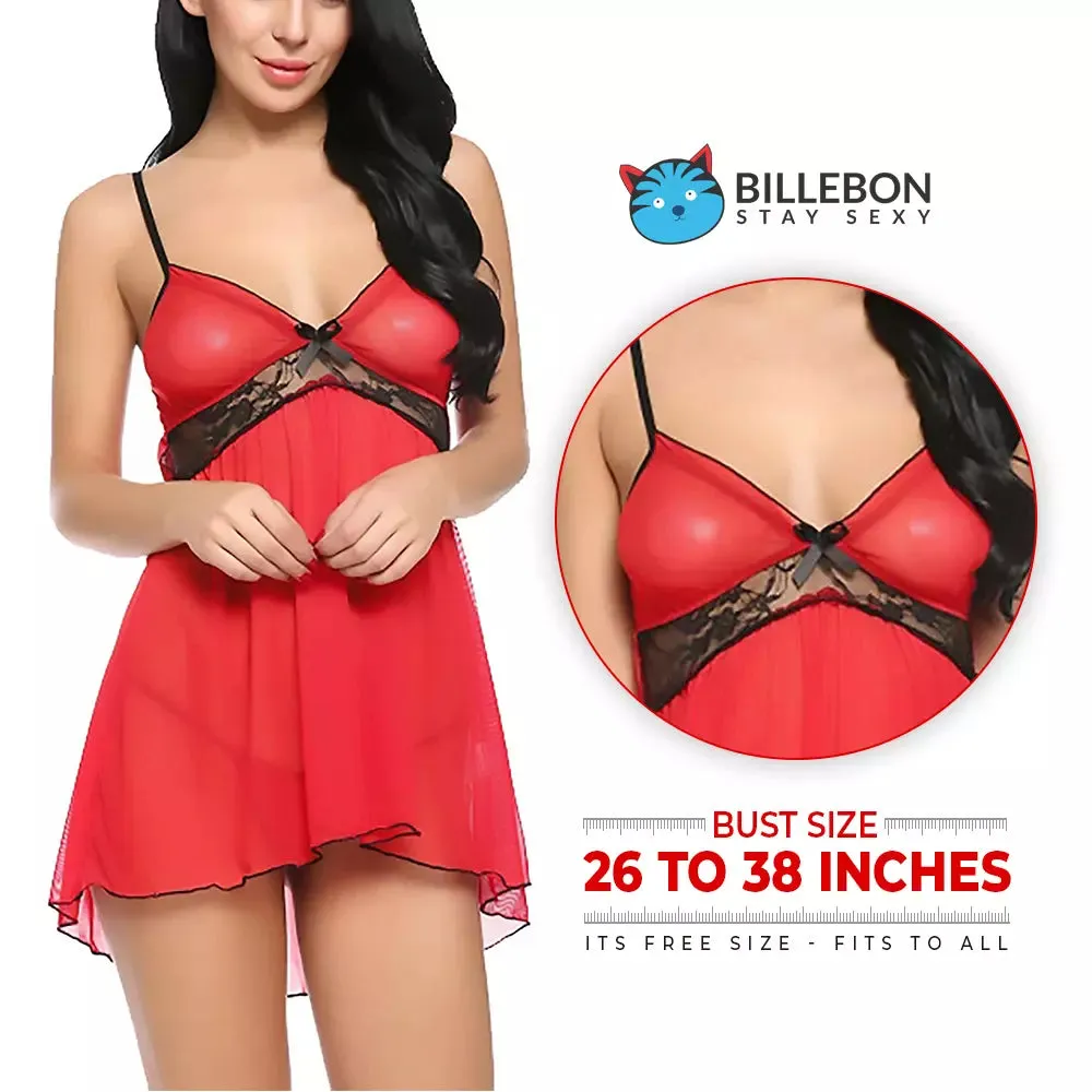 Women’s Sexy Babydoll Lingerie Lace With Panty