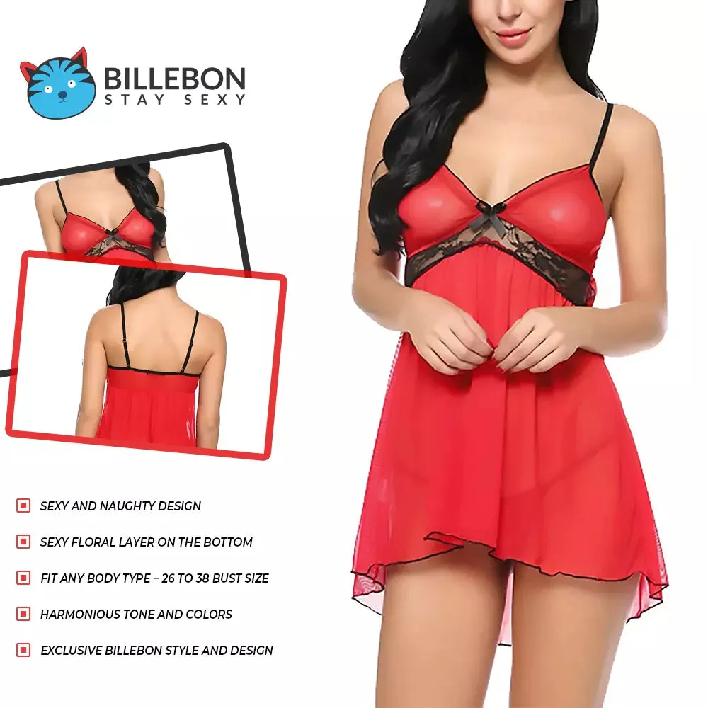 Women’s Sexy Babydoll Lingerie Lace With Panty