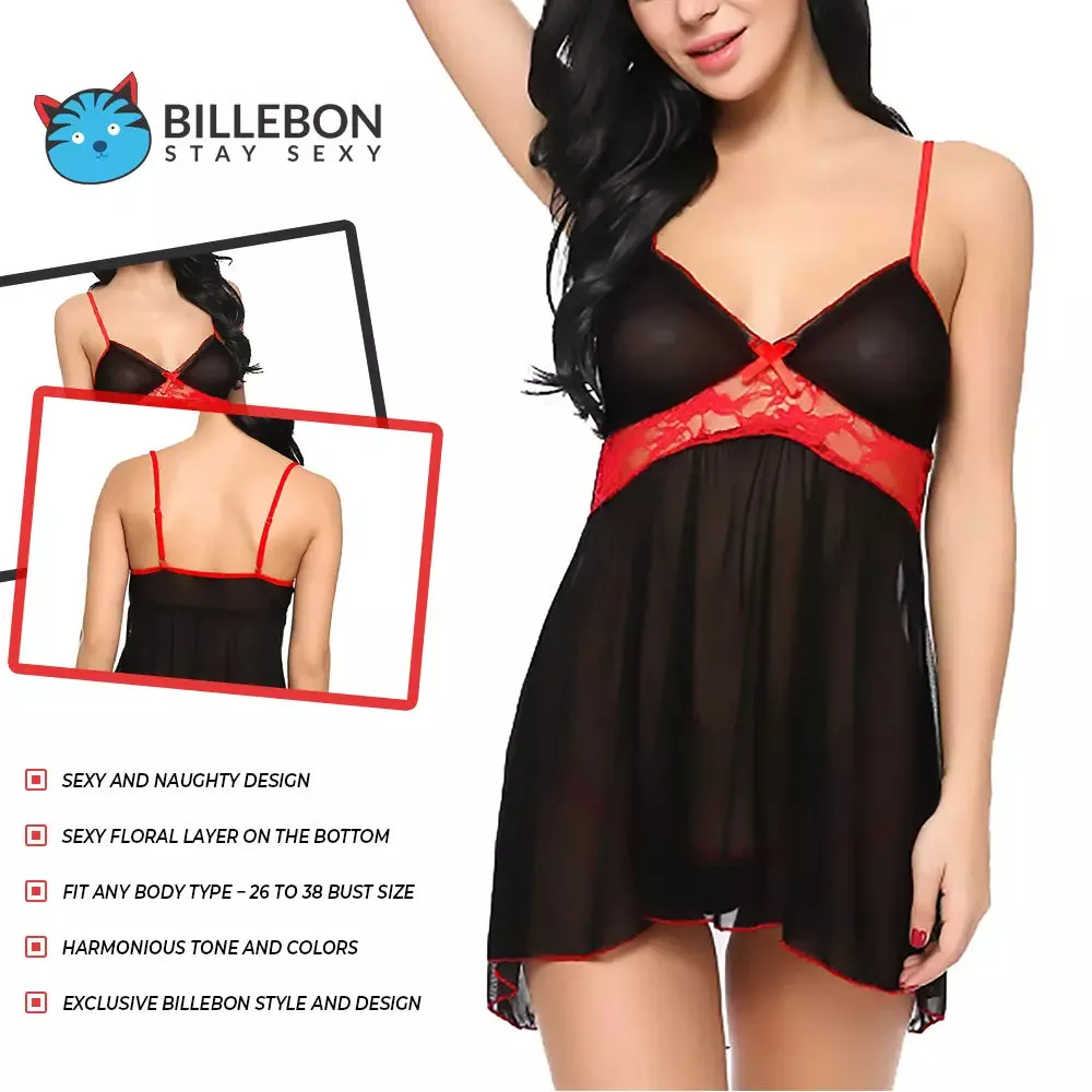 Women’s Sexy Babydoll Lingerie Lace With Panty