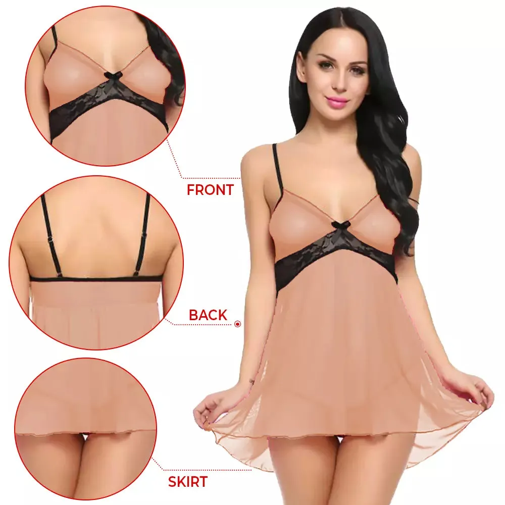 Women’s Sexy Babydoll Lingerie Lace With Panty
