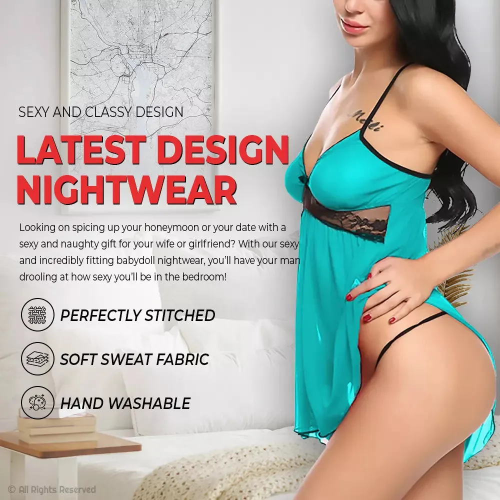 Women’s Sexy Babydoll Lingerie Lace With Panty