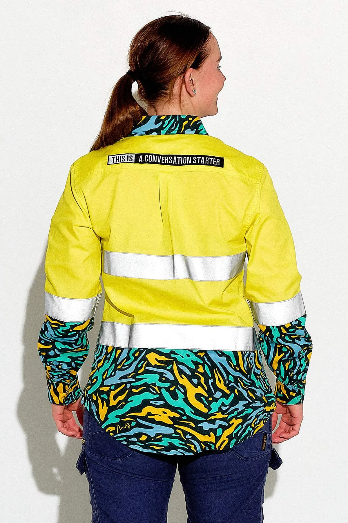 Women's Spun Out Yellow Day/Night Hi Vis Workshirt