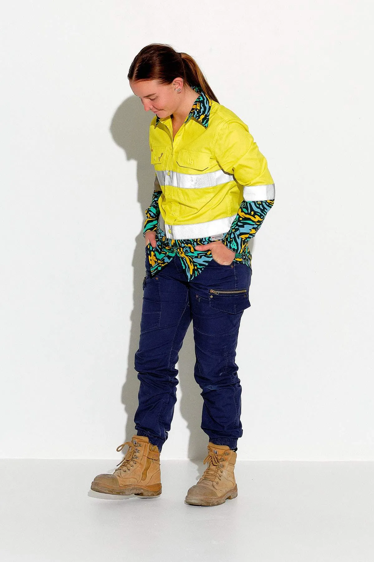 Women's Spun Out Yellow Day/Night Hi Vis Workshirt