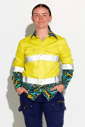 Women's Spun Out Yellow Day/Night Hi Vis Workshirt