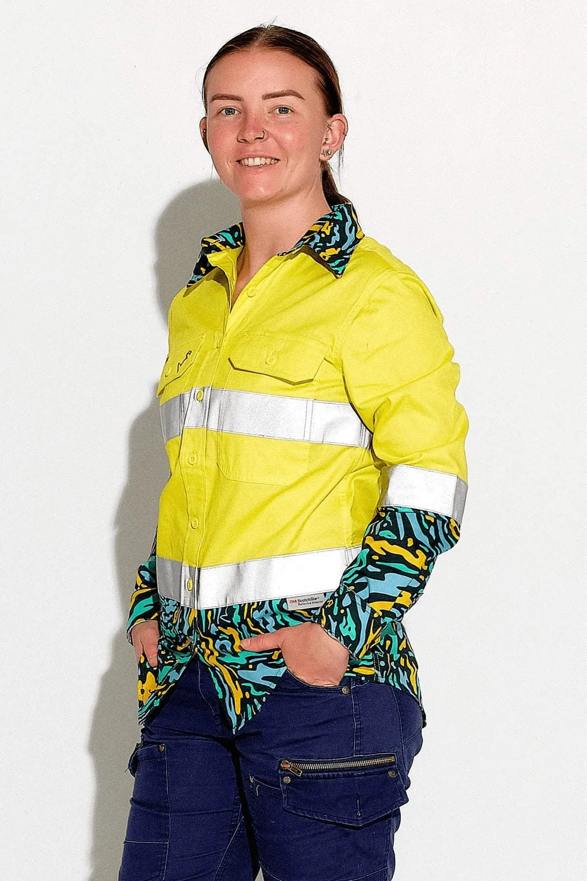 Women's Spun Out Yellow Day/Night Hi Vis Workshirt