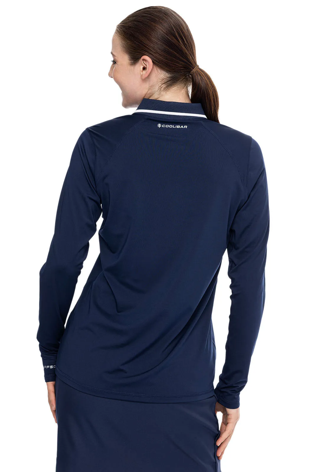 Women's Victory Lap Long Sleeve Golf Polo  |  Navy
