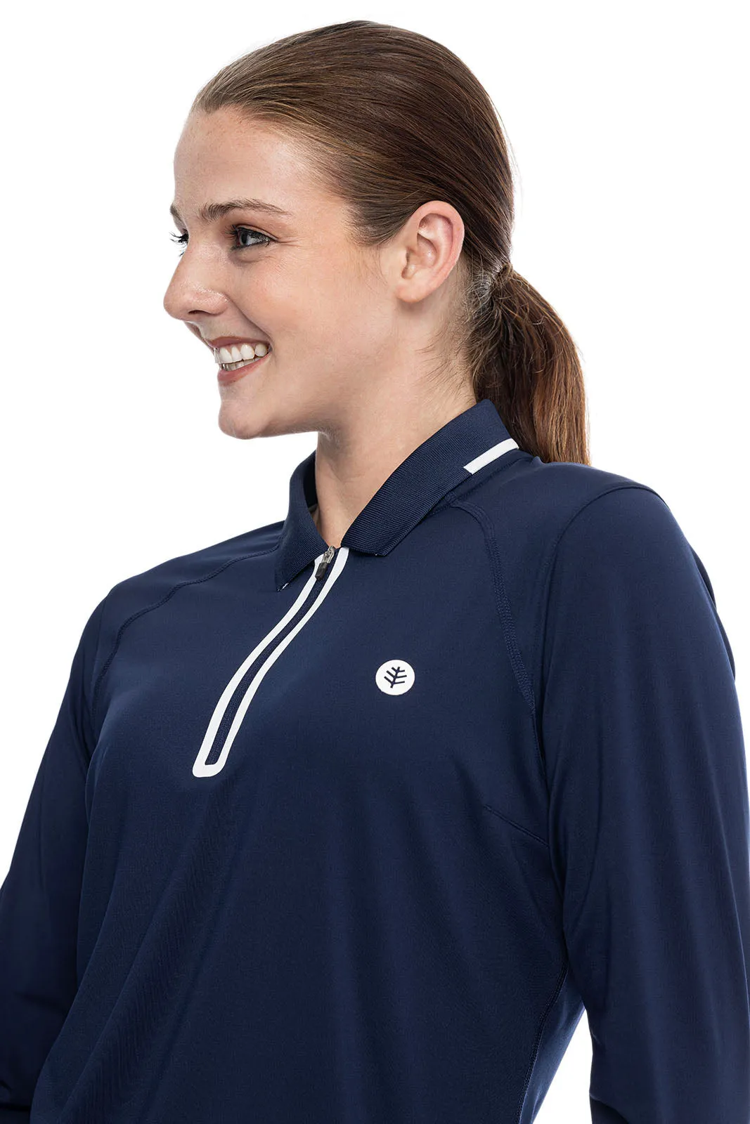 Women's Victory Lap Long Sleeve Golf Polo  |  Navy