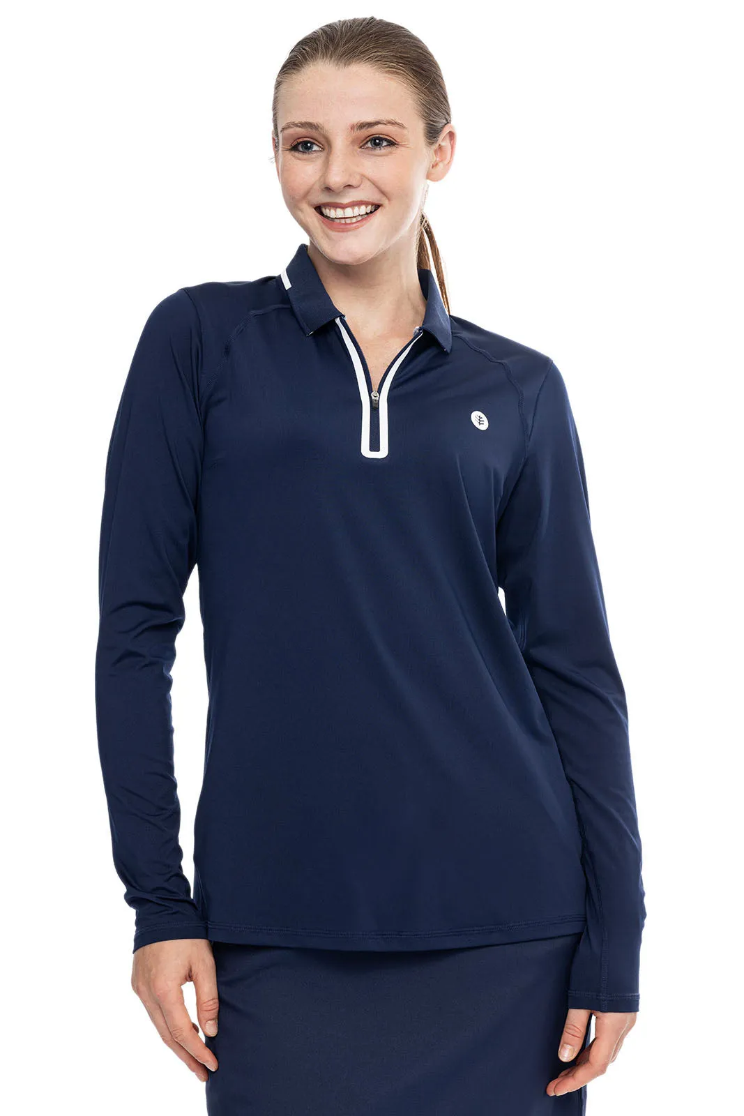 Women's Victory Lap Long Sleeve Golf Polo  |  Navy